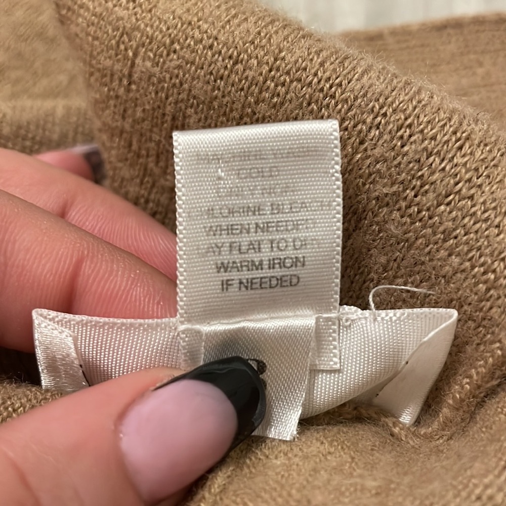 Ann Taylor Loft Open Front Camel Color Wool Cardi… - image 8